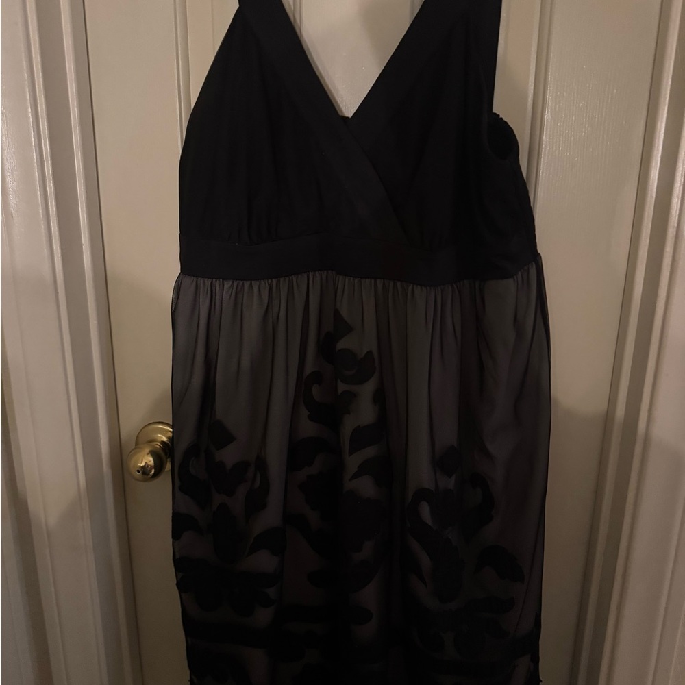 INC International Concepts Black and Gray Backless Dress